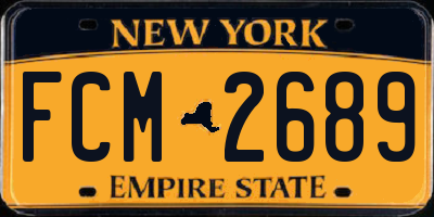 NY license plate FCM2689