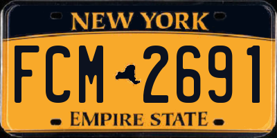 NY license plate FCM2691