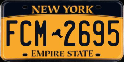 NY license plate FCM2695