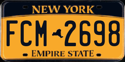 NY license plate FCM2698