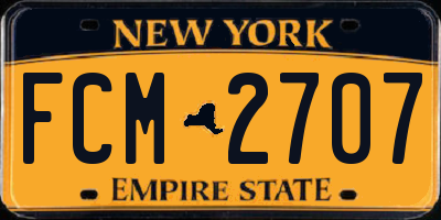 NY license plate FCM2707