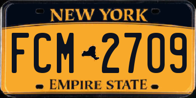 NY license plate FCM2709