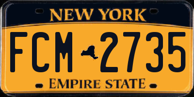 NY license plate FCM2735