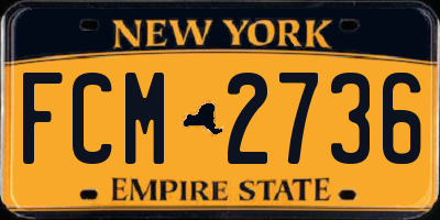 NY license plate FCM2736