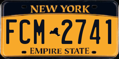 NY license plate FCM2741