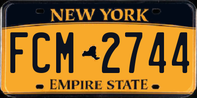 NY license plate FCM2744