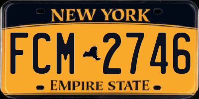 NY license plate FCM2746