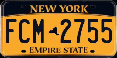 NY license plate FCM2755
