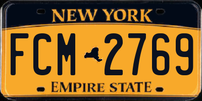 NY license plate FCM2769