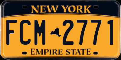 NY license plate FCM2771