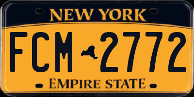 NY license plate FCM2772