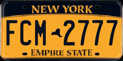 NY license plate FCM2777