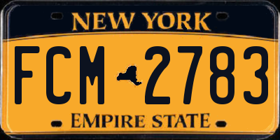 NY license plate FCM2783
