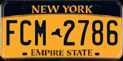 NY license plate FCM2786