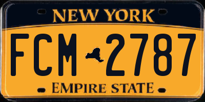 NY license plate FCM2787