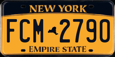 NY license plate FCM2790