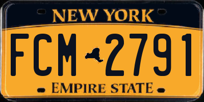 NY license plate FCM2791