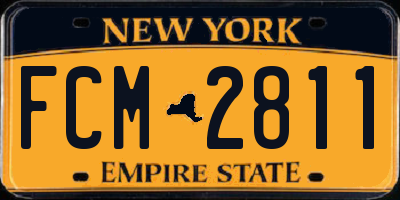NY license plate FCM2811