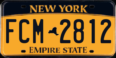 NY license plate FCM2812