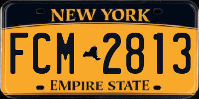 NY license plate FCM2813