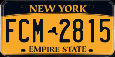 NY license plate FCM2815