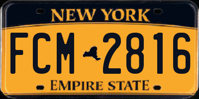NY license plate FCM2816