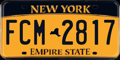 NY license plate FCM2817