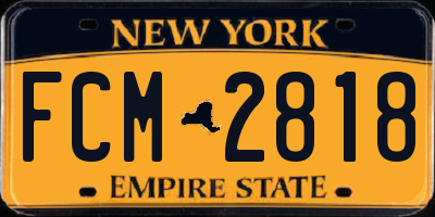 NY license plate FCM2818