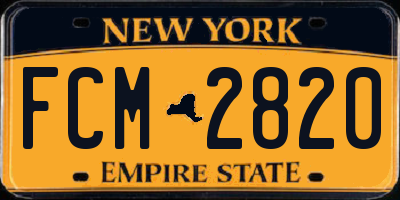 NY license plate FCM2820