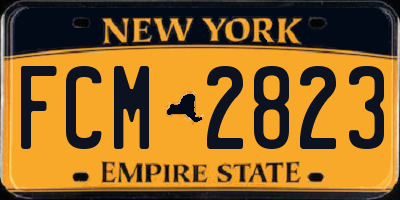 NY license plate FCM2823