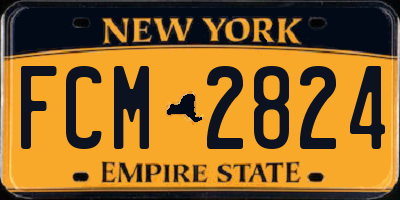 NY license plate FCM2824
