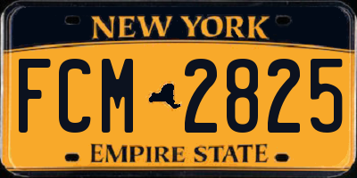 NY license plate FCM2825