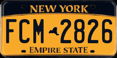 NY license plate FCM2826