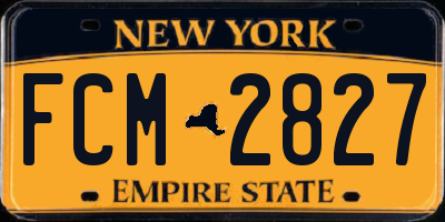 NY license plate FCM2827