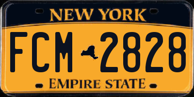 NY license plate FCM2828
