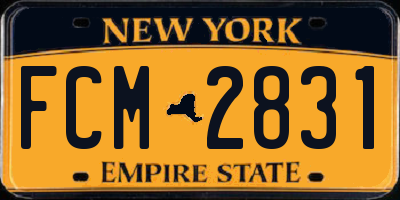 NY license plate FCM2831