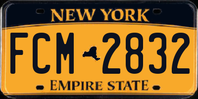 NY license plate FCM2832