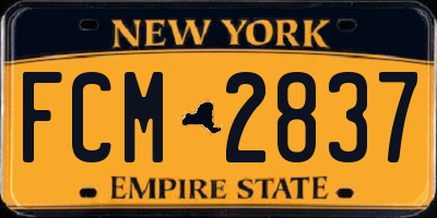 NY license plate FCM2837