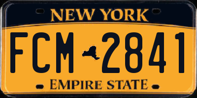 NY license plate FCM2841