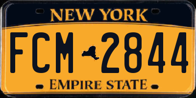 NY license plate FCM2844