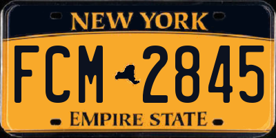NY license plate FCM2845