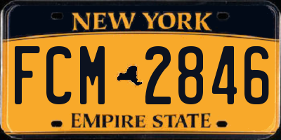 NY license plate FCM2846