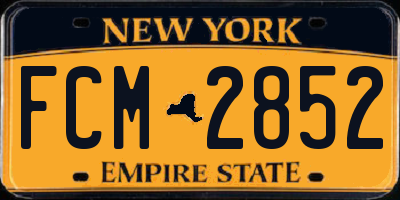 NY license plate FCM2852