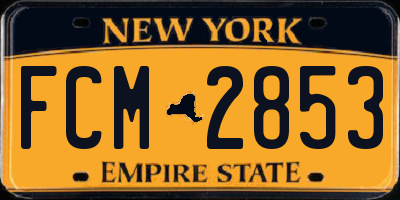 NY license plate FCM2853