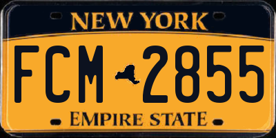 NY license plate FCM2855
