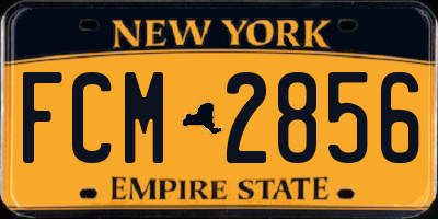 NY license plate FCM2856