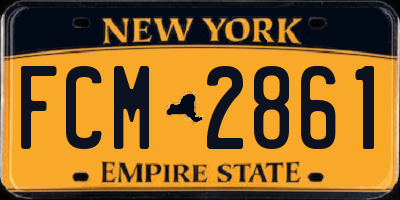 NY license plate FCM2861
