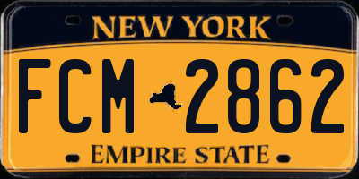 NY license plate FCM2862