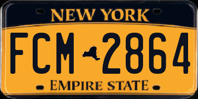 NY license plate FCM2864