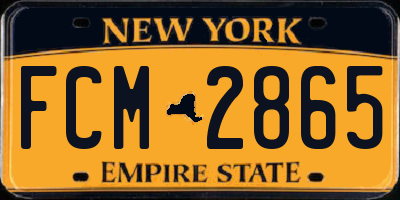 NY license plate FCM2865